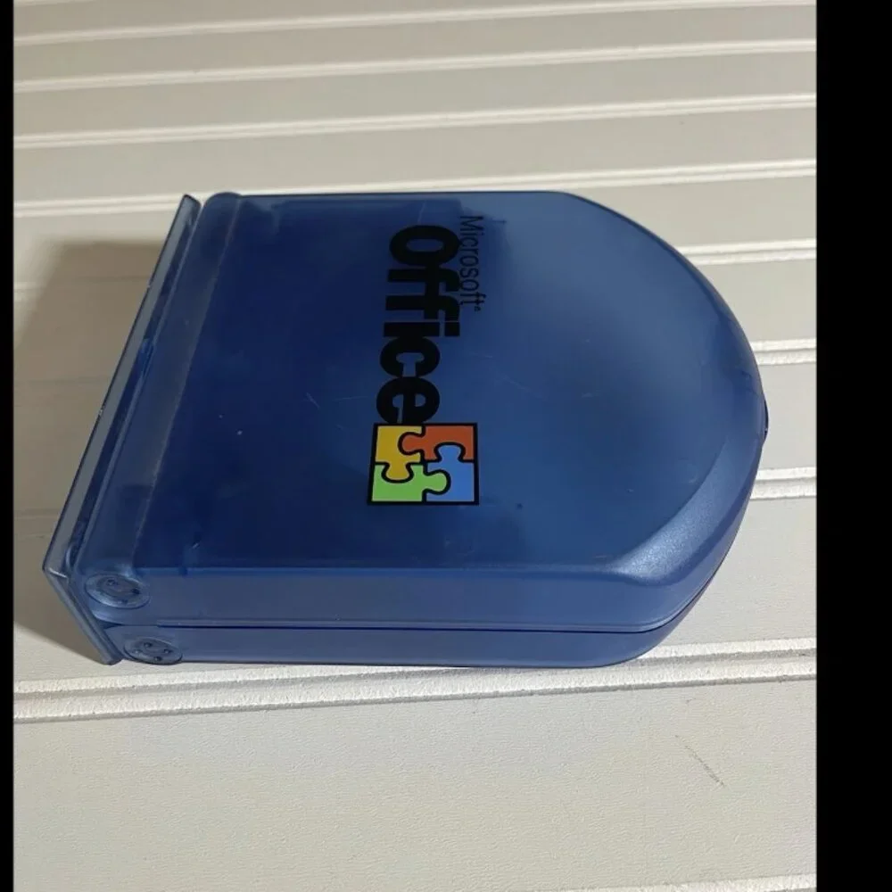 Vintage Microsoft Office CD DVD Case for Car Travel Office Portable Organizer